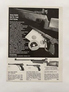 Vintage 1970 Print Ad Walther Air Rifles Models LG V Special, LP 2, & LP 53 Ad - Picture 1 of 3