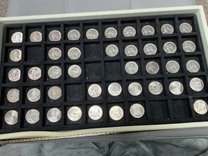 FORTY-THREE (43) U.S.QUARTER COINS 1964 TO 2015 IN NUMERICAL ORDER - Picture 1 of 24