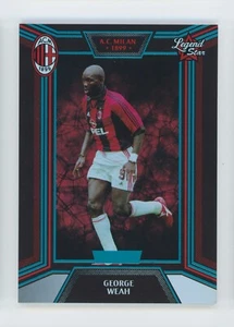 2024 George Weah Daka Ineffable Legend Star Platinum AC Milan Soccer Card 1/1 - Picture 1 of 3