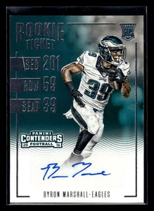 2016 Panini Contenders #180 Byron Marshall Rookie Auto Eagles Mint+ - Picture 1 of 2