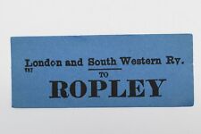 London & South Western Railway Luggage Label Ropley  (RefYT67)