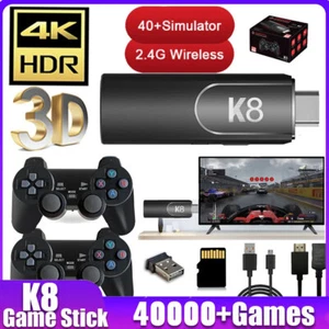 Console 64GB 40000+ Videogiochi 4K HDMI TV Game Stick Wireless Gamepad Miglior Regalo - Foto 1 di 20