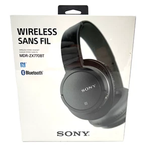 Sony MDR-ZX770BT Wireless Stereo Headset Bluetooth Black Headphones Brand New - Picture 1 of 5