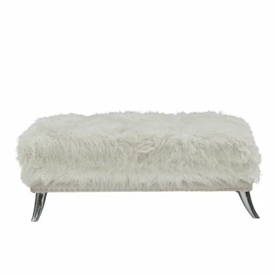 Otomana moderna de almacenamiento de piel de oveja Home Fare Foto 1 de 4