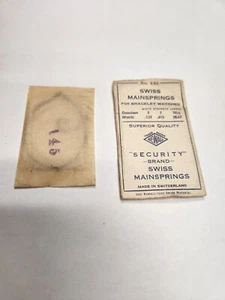 Newall Security Swiss Mainspring No. #145 for Bracelet Watches, .120 .015 26.67 - Picture 1 of 4
