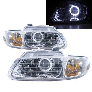 Fits PLYMOUTH Grand Voyager 96-99 Guide LED Angel-Eye Projector Headlight CH LH - Picture 1 of 7