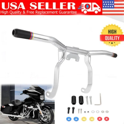 Barra plana protectora de motor para Harley Touring Street Road Glide Electra/Ultra 14+ Foto 1 de 4