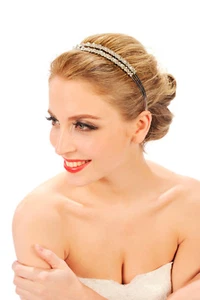 HBH Hamburger Brautmoden Haarreife mit Strasssteinen,biegsam - ZLP4056H - Bild 1 von 3