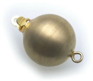 Fermoir Perle Pendentif or Véritable 333 12 MM 8kt Verrou / Cadenas Jaune - Picture 1 of 2