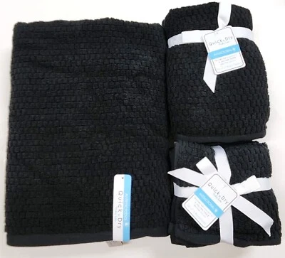 VERDADEIRAMENTE LOU BLACK ANTIMICROBIANO BANHO OVERSIZED, LENÇOL, 2 MÃOS, 4 TOALHAS DE PANO - Imagem 1 de 4