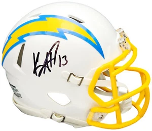 KEENAN ALLEN AUTOGRAPHED CHARGERS WHITE SPEED MINI HELMET BECKETT WITNESS 220515 - Picture 1 of 8