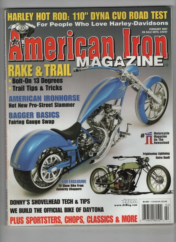 American Iron Magazine Celebrity Choppers Bike February 2007 052220nonrh - Image 1 of 1