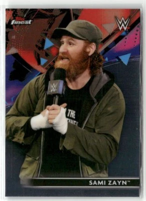 2021 Topps Finest WWE #68 Sami Zayn SmackDown Wrestling Card - Image 1 of 4