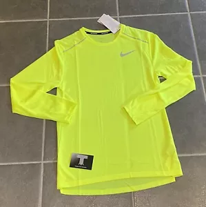 Top para correr Nike Dri-Fit Miler manga larga ~ CU0318 702 ~ talla pequeña - Imagen 1 de 2