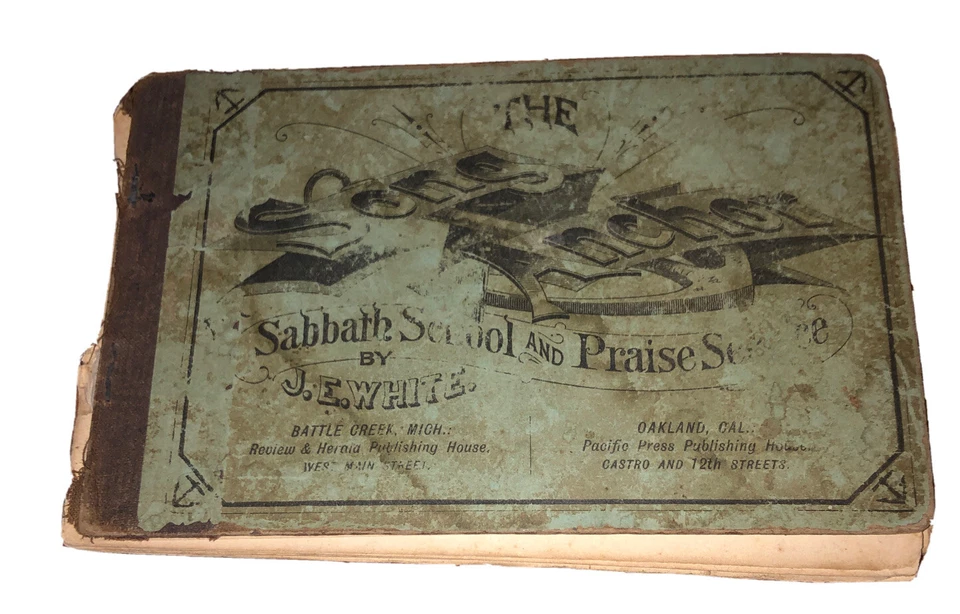Song Anchor Sabbath School J. E. White 1878 Second Edition HC Book - Image 1 of 4