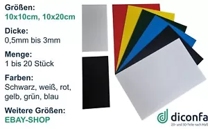 Kunststoffplatte klein PS 10x10cm 10x20cm DICKE 0,5mm bis 3mm Modellbau Basteln - Bild 1 von 9
