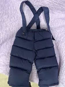 Ralph Lauren Snow Suit Ski Bibs Pants Overalls Child Blue Size 12 Months - Picture 1 of 2