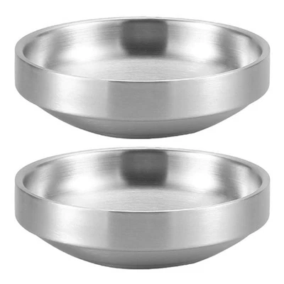  2 pezzi Creative Piatti freddi Contenitori in acciaio inossidabile piatti - Immagine 1 di 4