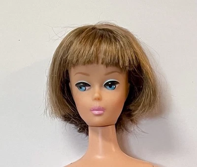 Ash Blonde American Girl Barbie Reproduction  Doll Nude Mod Pink Lips - Image 1 of 3