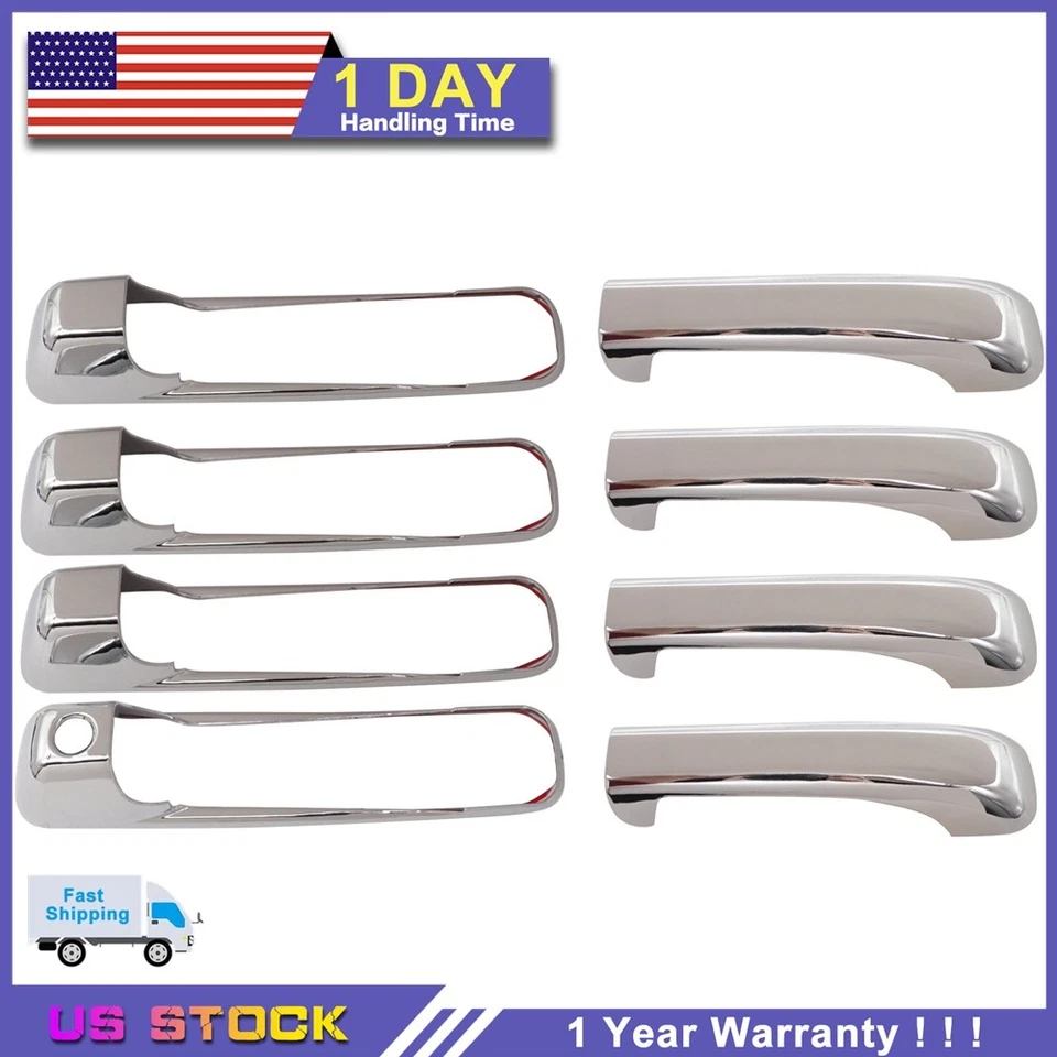 CUBIERTAS DE MANIJA CROMADAS DE 4 puertas para Dodge RAM 1500 2010-2018 sin PSK con KH Foto 1 de 4