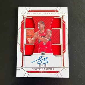 2021-22 National Treasures Rookie Materials Auto Quad Scottie Barnes /99 Raptors - Picture 1 of 2