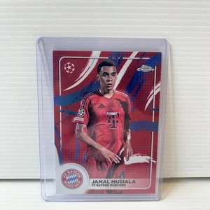 2024-25 Topps Chrome UEFA UCC Jamal Musiala Soccer Brush SB-4 Refractor Case Hit - Picture 1 of 2