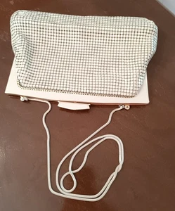 Vintage Cream Mesh Purse With Coil Shoulder Strap - Picture 1 of 6