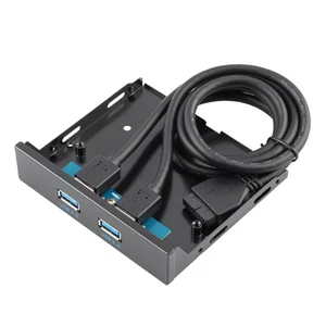 Pannello Frontale Con 2 Porte USB 3.0, Adattatore Cavo Di Espansione Hub USB 3.0 - Foto 1 di 12