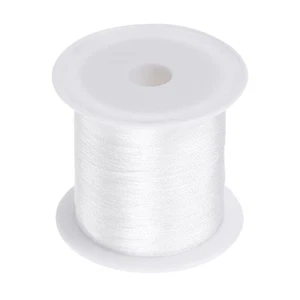 0.2mm Nylon Cord Satin Silk Chinese Knot String, White, 328ft - Picture 1 of 5