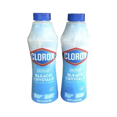 NUEVO 2 CRISTALES DE LEJÍA CLOROX ZERO SPLASH 24 oz. CADA UNO Foto 1 de 4
