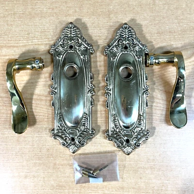 Emtek Grande Victorian Solid Brass Rose Dummy door knob Foto 1 de 4