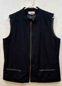 Harve Benard Sport Damen durchgehender Reißverschluss Tasche schwarz Wolle Weste Gr. 12 - Bild 1 von 7