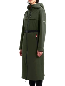 Abrigo Hunter Crown Longline Cinturón Terciopelo Adjunto Con Capucha Cazador Verde Mediano Nuevo con Etiquetas - Imagen 1 de 17