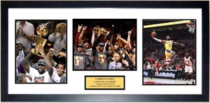 LeBron James Career NBA Championship 3 8x10 Fotozusammenstellung gerahmt MVP Platte - Bild 1 von 5