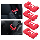 Car Seat Belt Buckle Clip Anti-Scratch Protector Cover Vehicle Accessories Red