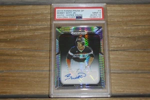 2019 Bobby Witt Jr Panini Hyper Prizm DP #3 Autograph Rookie Card PSA 9/10 - Picture 1 of 5