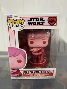 Luke Skywalker with Grogu Funko Pop! Vinyl #494 Pink Valentines Day Star Wars - Picture 1 of 6