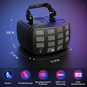 RGBW LED Bühnenbeleuchtung Laser Partylicht DMX512 Disco Licht DJ Halloween - Zdjęcie 1 z 9