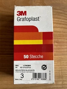 3M GRAFOPLAST Strisce Medie 3 Nero/Bianco 117M03BW Confezione da 50 - Foto 1 di 8