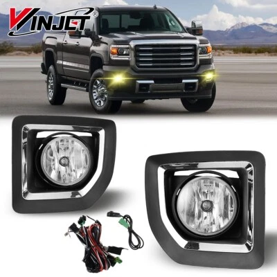 Luces antiniebla luces de parachoques delanteras para GMC Sierra 2500HD 3500HD 2015-2019 con cableado Foto 1 de 4