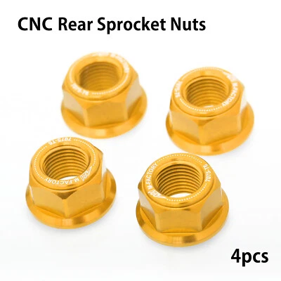 Gold CNC Racing Rear Sprocket Nuts For Kawasaki Z125 Pro  (12" Wheels) 15-24 23 - Изображение 1 из 4