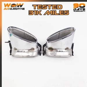 04-13 BENTLEY CONTINENTAL FLYING SPUR REAR EXHAUST MUFFLER TIPS CHROME SET OEM - Picture 1 of 10
