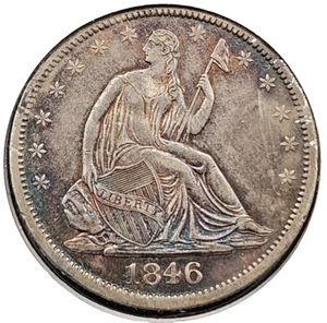 1846-O (Medium Date) Seated Liberty Half Dollar | CHOICE EXTRA FINE (XF+) Detail - Picture 1 of 2