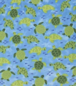 Schwimmschildkröten Schneesturm Vliesstoff 17 x 59" Nähen Handwerk schneller Versand - Bild 1 von 4