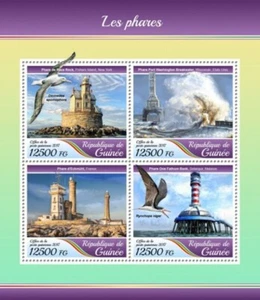 Guinea - 2017 Lighthouses - 4 Stamp Sheet - GU17417a - Picture 1 of 1