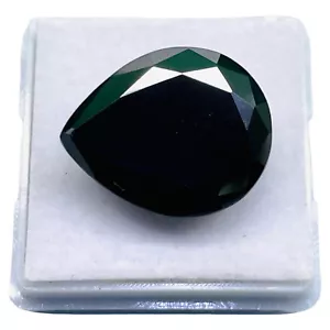 16,83 kt Schwarzer Moissanit 18 x 15 mm Birnenschliff Top Qualität Loser Edelstein - Bild 1 von 12