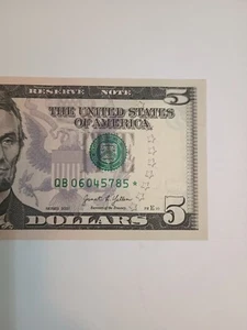 ⭐(NEW) $5⭐2021 B NEW YORK BEP⭐STAR⭐ NOTE CRISP UNC COND⭐ (QB06045785*)⭐ - Picture 1 of 9