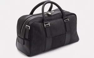 Aston Martin Black Leather Holdall - Medium - Picture 1 of 3