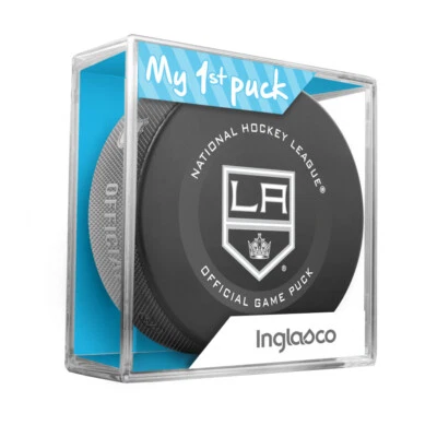 MI PRIMER DISCO PARA BEBÉ RECIÉN NACIDO NIÑO Los Angeles Kings NHL Juego con licencia Puck Foto 1 de 2