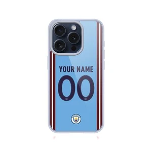 CUSTOM MANCHESTER CITY FC 2022/23 BADGE KIT GEL CASE FOR APPLE iPHONE PHONES - Picture 1 of 8